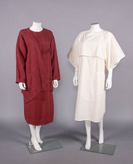 TWO ISSEY MIYAKE LINEN OR COTTON ENSEMBLES, JAPAN, 1984 & S/S 1985
