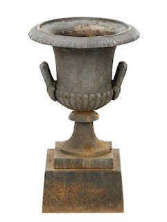 Continental Neoclassical Cast Iron Garden Urn
