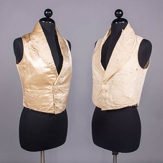TWO SILK OR COTTON WAISTCOATS, 1833-1838