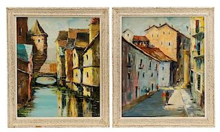 Collection of 2 Continental School Oil Paintings