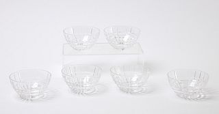 Six Tiffany Glass Bowls