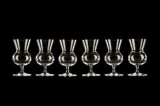 Set of 6 Baccarat Thistles Pattern Brandy Glasses