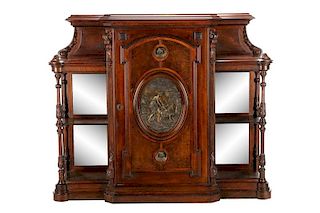 American Renaissance Revival Style Walnut Cabinet