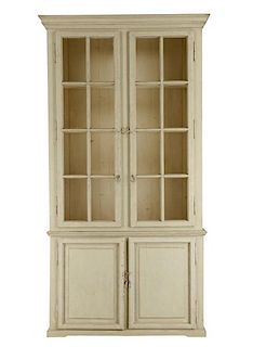 Tall Mint Green French Country Cabinet
