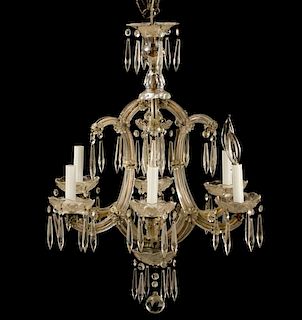 Venetian Six Light Glass Chandelier