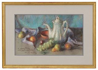 William Schultz, "Still Life with Tea Pot", Pastel