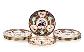 Group, 10 Royal Crown Derby for Tiffany Plates