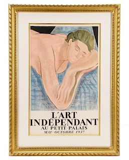 L'Art Independant, Matisse Exhibit Poster C. 1937