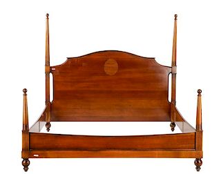 Roche Bobois Art Deco Style Mahogany Bed