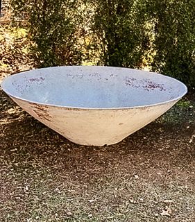 Huge Deep Canted Bowl Planter Designed by Willy Guhl 