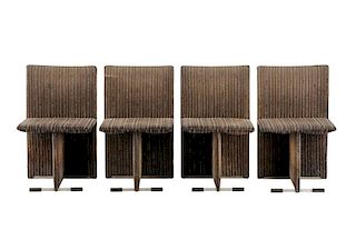 Four Giovani Offredi for Saporiti Dining Chairs