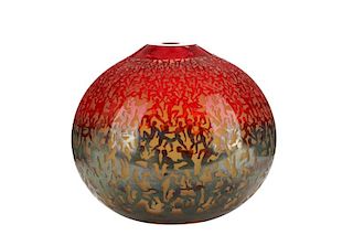 Art Glass Running Figures Vase, Duncan McClellan