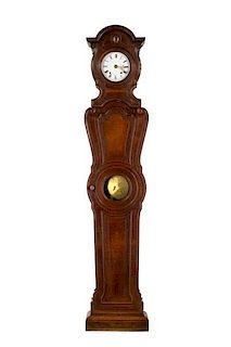 Art Nouveau Style Oak Tall Case Clock