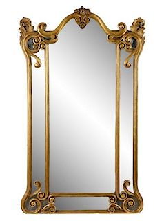 Art Nouveau Gilt Wood Mirror