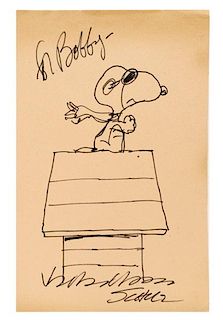 Charles Schulz, "Flying Snoopy", Original Drawing