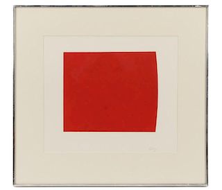 After Ellsworth Kelly "Red Curve", Lithograph