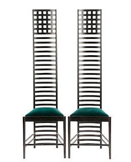 Pair, Mackintosh for Cassina Hill House Chairs