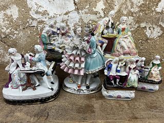 Porcelain Inkwells and Figurines