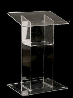 Clear Modern Lucite or Acrylic Lectern or Podium