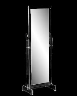 Modernist Full Length Lucite Swivel Mirror