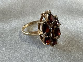 Gold and Garnet Ring