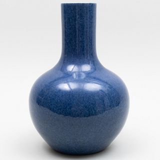 Chinese Powder Blue Glazed Porcelain Vase