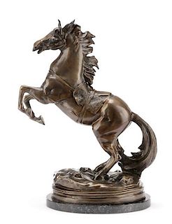 American School, "Rearing Horse", Bronze