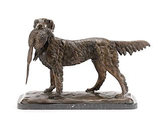 After Moigniez "Hunting Dog with Pheasant", Bronze