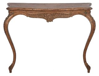 Louis XV Style Carved and Paint Decorated Console Table