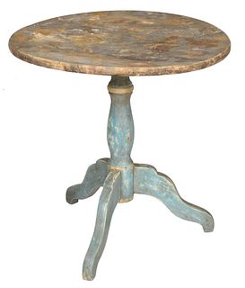Continental Neoclassical Paint Decorated Pedestal Table
