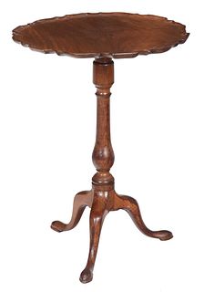 Chippendale Mahogany Pie Crust Candle Stand