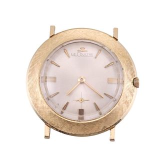 Vintage LeCoultre 14k Gold Satin Small Second Hand Watch 