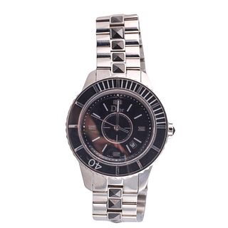 Christian Dior Christal Black Bezel Chronograph Watch CD114317