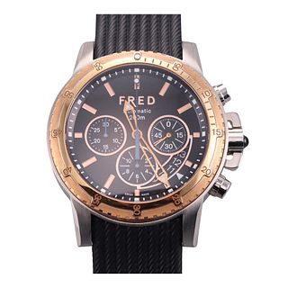 Fred Paris Stainless Steel Gladiateur Collector Chronograph Automatic Watch FD066620