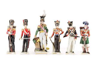 Capodimonte Porcelain Military Soldiers