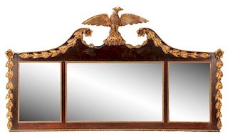 Federal Style Giltwood & Mahogany Eagle Mirror