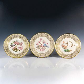 3pc Lenox Porcelain Limited Edition Plates, Boehm Birds
