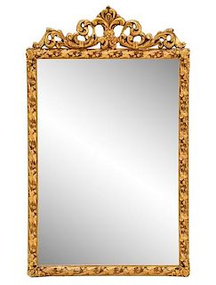 Small Neoclassical Gilt Wood Mirror