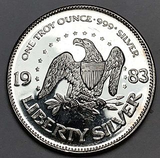 1983 A-Mark "Life Liberty Happiness" 1 ozt .999 Silver
