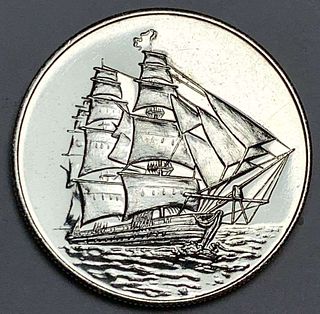1880's Sailing Ship Silver Trade Unit 1 ozt .999 Silver