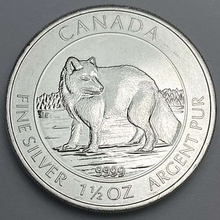 2014 Canada $8 Arctic Fox 1.5 ozt .9999 Silver