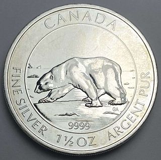 2013 Canada $8 Polar Bear 1.5 ozt .9999 Silver