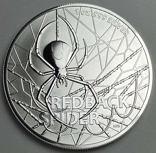 2020 Australia Redback Spider 1 ozt .999 Silver Dollar