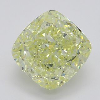 1.60 ct, Natural Fancy Yellow Even Color, SI1, Cushion cut Diamond (GIA Graded), Appraised Value: $18,000 