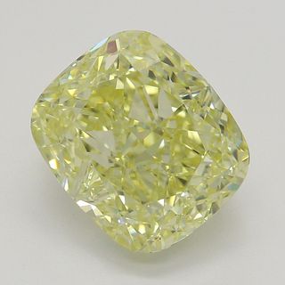 3.77 ct, Natural Fancy Yellow Even Color, IF, Cushion cut Diamond (GIA Graded), Appraised Value: $114,200 