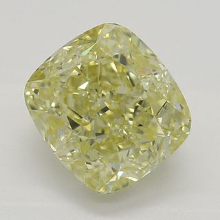 2.05 ct, Natural Fancy Yellow Even Color, VS2, Cushion cut Diamond (GIA Graded), Appraised Value: $37,200 