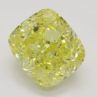 3.17 ct, Natural Fancy Intense Yellow Even Color, VVS1, Cushion cut Diamond (GIA Graded), Appraised Value: $214,900 