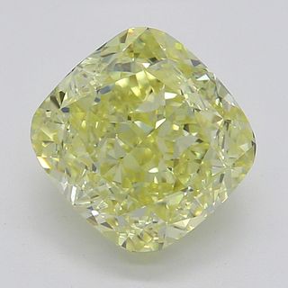 1.51 ct, Natural Fancy Yellow Even Color, VVS2, Cushion cut Diamond (GIA Graded), Appraised Value: $23,500 