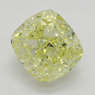 2.02 ct, Natural Fancy Yellow Even Color, VVS1, Cushion cut Diamond (GIA Graded), Appraised Value: $44,400 