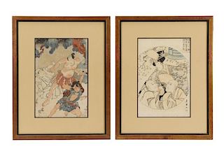Two Utagawa Kunisada Ukiyo-e Woodblock Prints